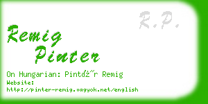 remig pinter business card
